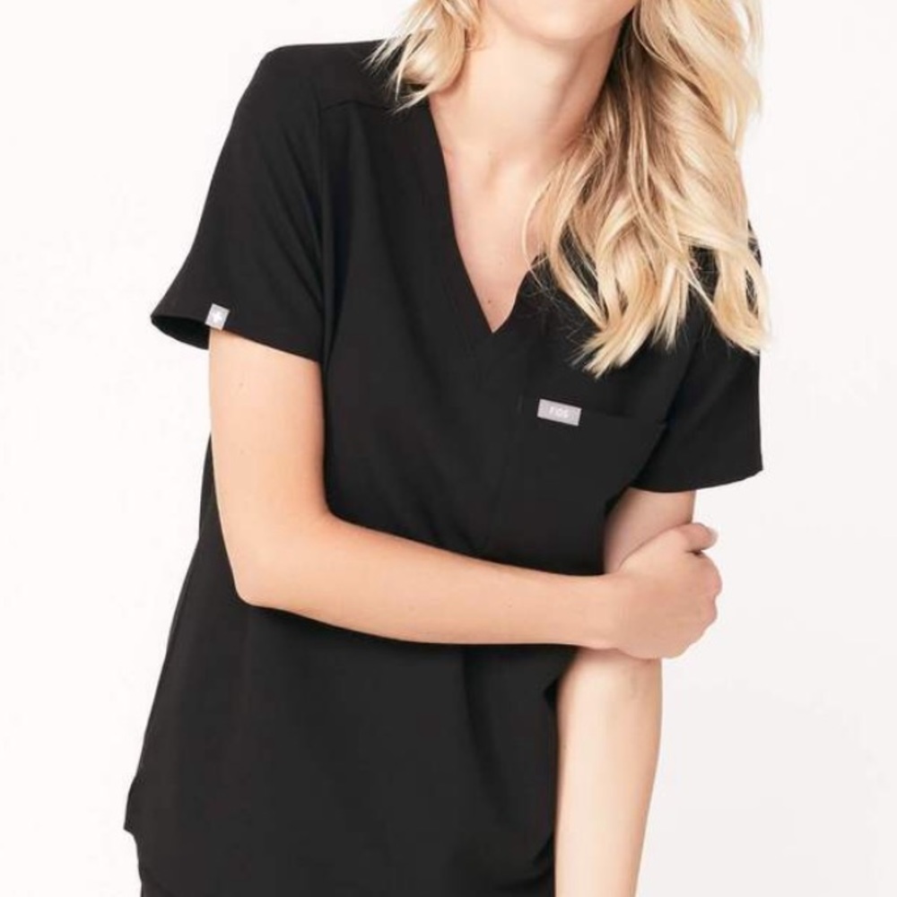 Figs Scrubs Black Set